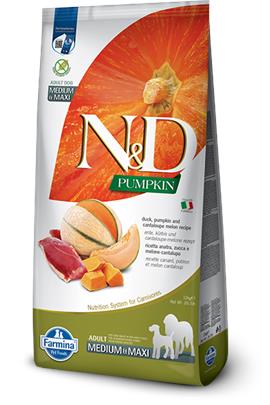 N&D GF PM Dog Duck&Cantaloupe Melon Adult MD&MX 12kg