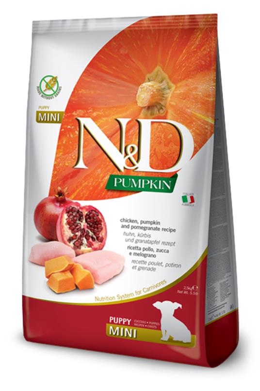 N&D GF PM Dog Chicken&Pomegranate Puppy Mini 2,5kg