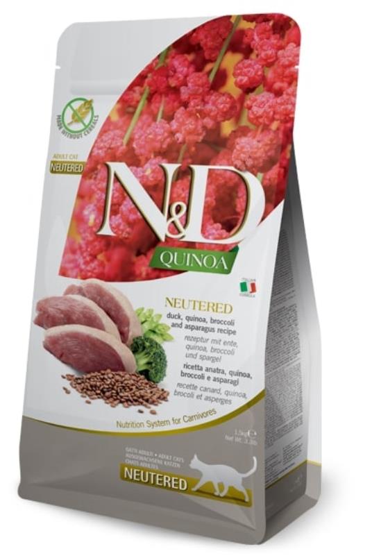 N&D Quinoa Cat Neutered Duck, Broccoli&Asparagus 300g