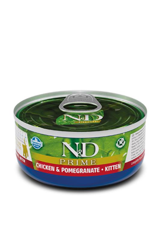 N&D Can Cat Prime Chicken & Pomegranate Kitten 70g (30)