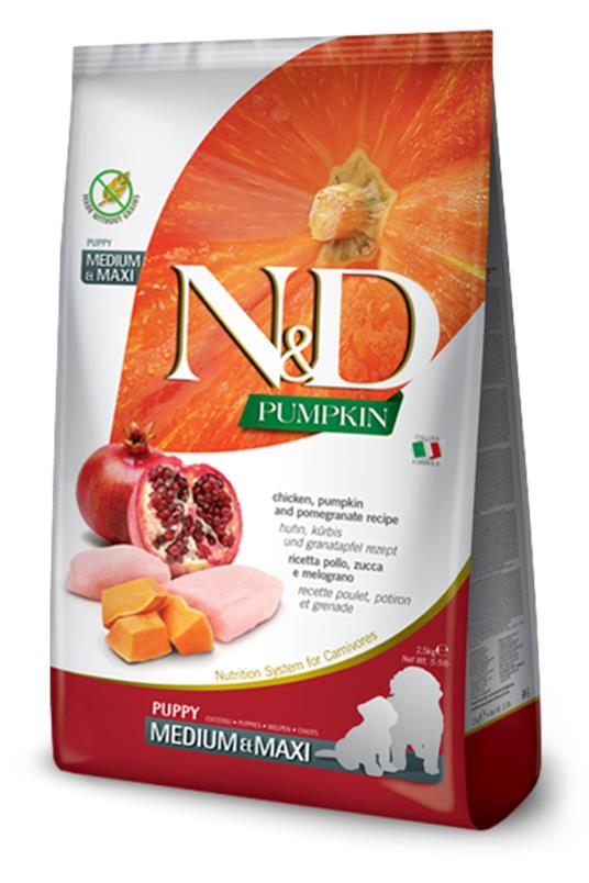 N&D GF PM Dog Chicken&Pomegranate Adult MD&MX 12kg
