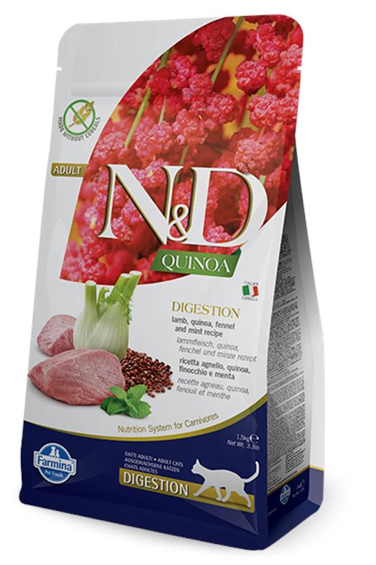 N&D Quinoa Cat Digest Lamb&Fennel 1,5kg