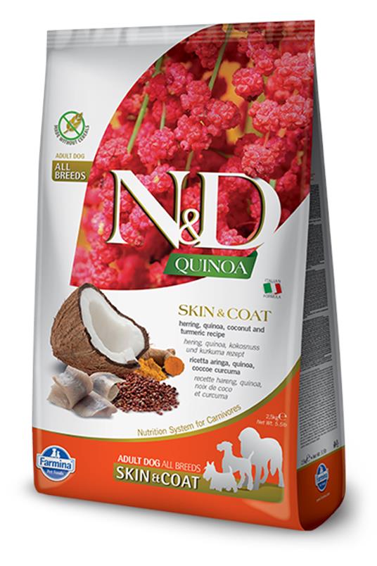 N&D Quinoa Dog Skin&Coat Herring