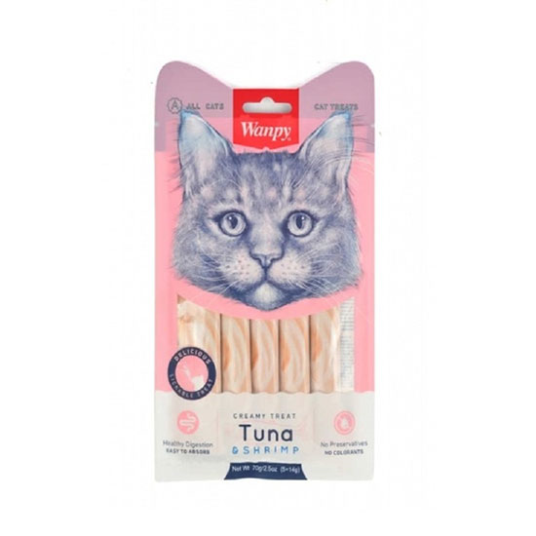 Wanpy Cat Creamy lickable treats-tuna&shrimp 70g